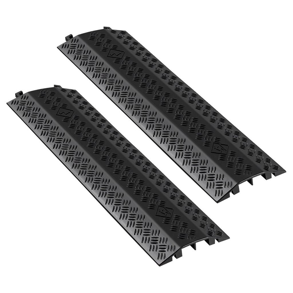 Drop Over Cable Cover, 7,938 kg/Axle Load Capacity, Heavy Duty Cable Hose Protector Ramp, Floor Cord Cover, for High Walking Traffic Areas, Indoor,