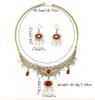 Elegant Retro Rhinestone Water Drop Necklace & Earring Set for Women