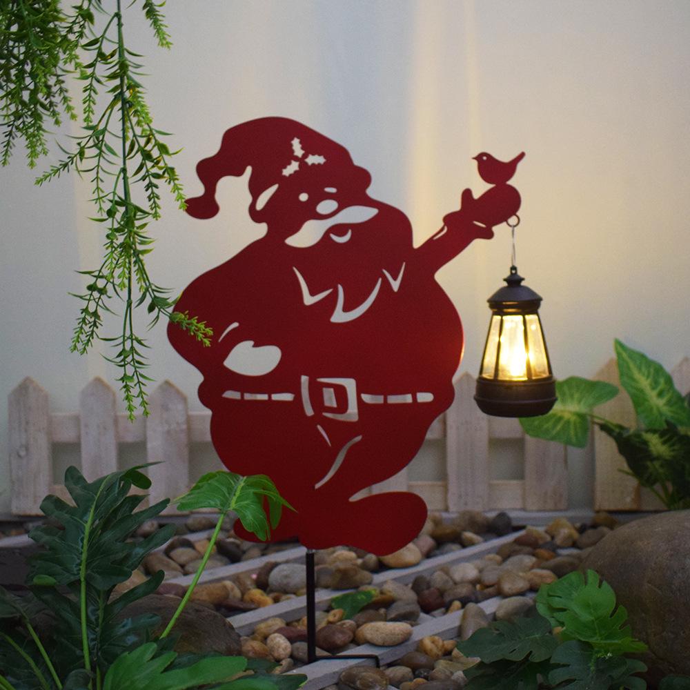 Solar Garden Light: Iron Cat-Shaped Waterproof Outdoor Decoration