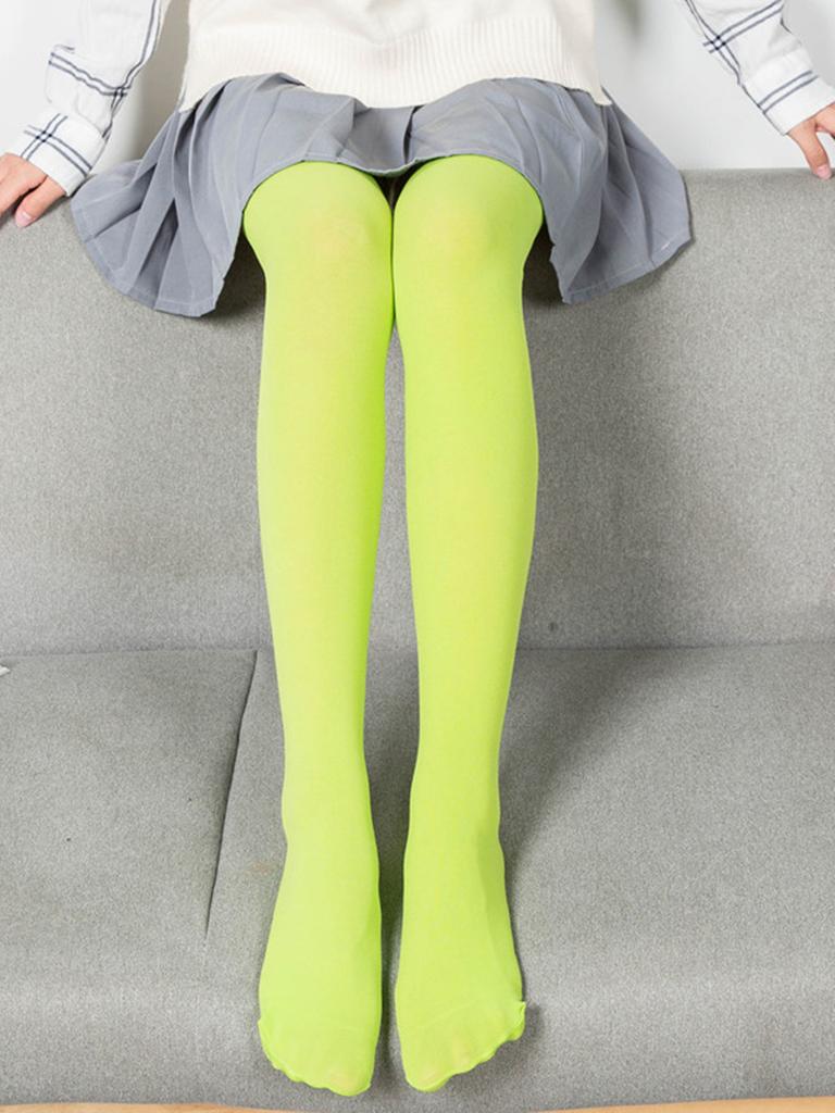 80D Candy Colors Women High Elasticity Tights Multicolour Velvet Sexy Seamless Pantyhose Spring Autumn Long Lady Girls Stockings