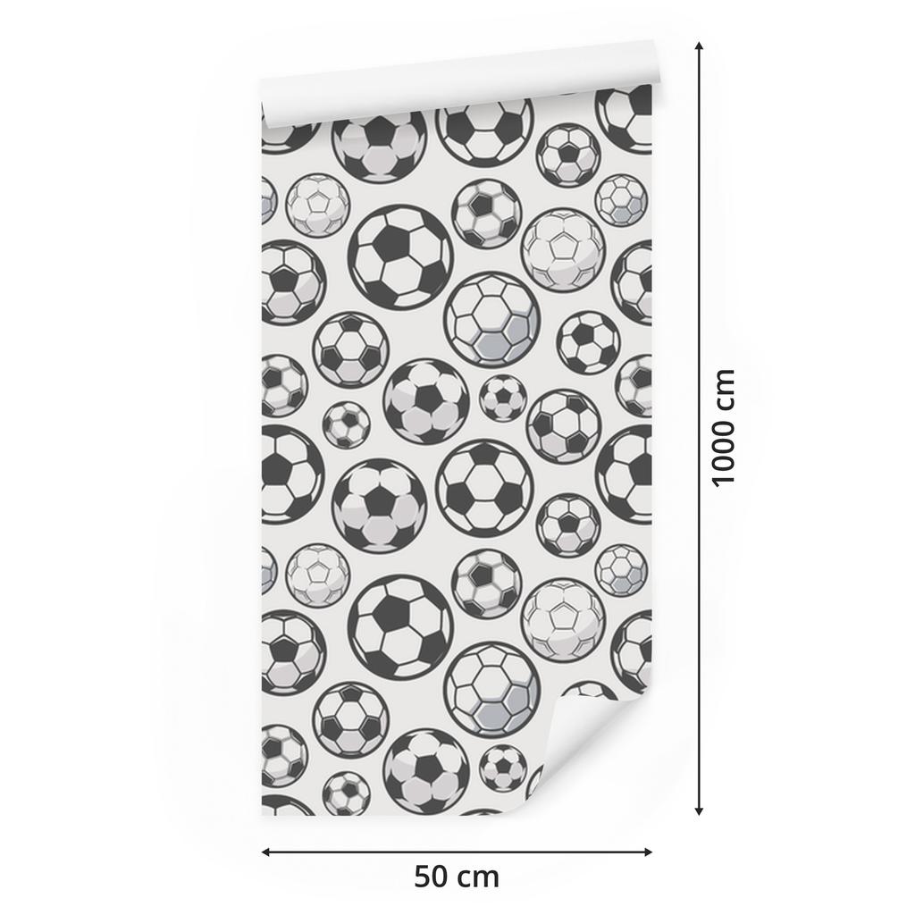 Sketched Football Wallpaper for Living Room and Bedroom 50x1000