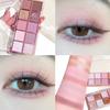 Eyeshadow Palette Including Matte and Shimmering Glitter Options in Brown, Golden, Nude, Purple, and Silvery, Ideal for Festival Makeup