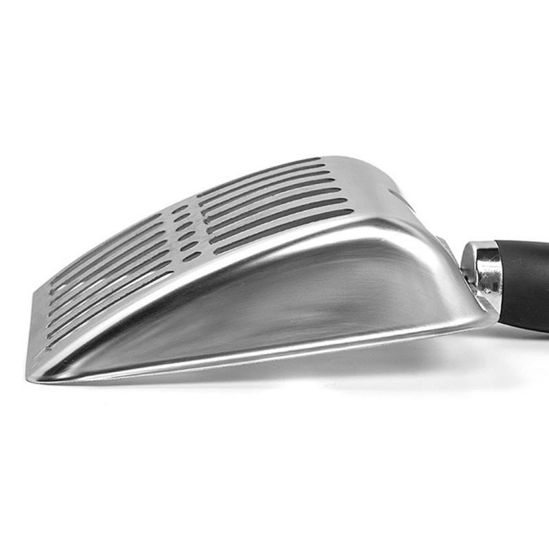 Cats Litter Scooper with Deep Shovel Metal Scoops Hollowed Poops Sifting Metal Handle