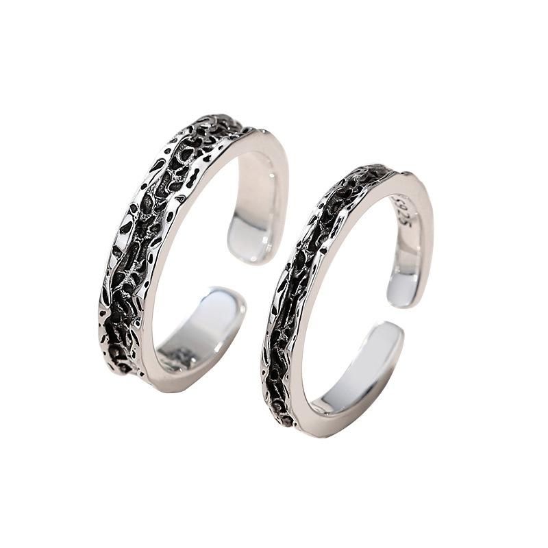 Couple Ring Abyss A Pair of High-end Pairs of Rings, Niche Design Old and Retro, Give Boyfriend Gifts