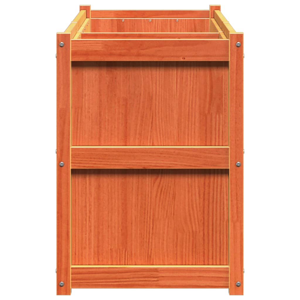 Plant Box Wax Brown 150x50x70 Cm Solid Pine Wood