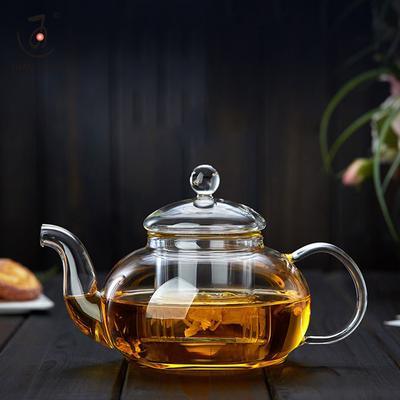 DianTong 600Ml 800Ml Ceainic din sticlă borosilicată transparentă rezistentă la căldură Ceainic din sticlă cu infuzor de sticlă și