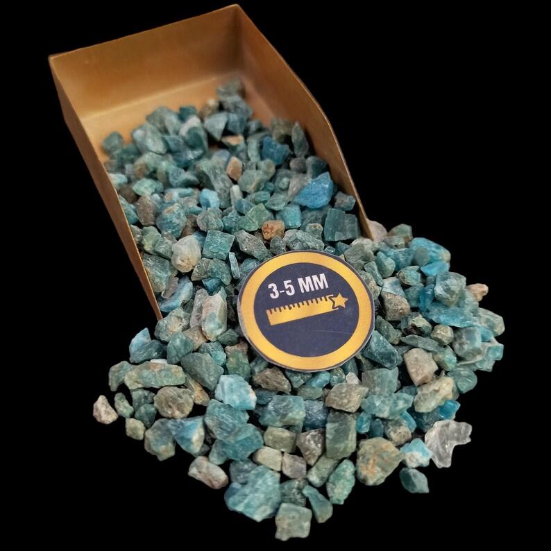 Gradelygems Blue Apatite Crushed Coarse 3-5mm Size – Perfect for Fish Aquarium, Healing Crystals, Art Projects – 2 Ounce Pack (60 Gram + 5 Gram FREE)