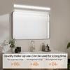 LED Eye Protection Light USB Charging Selfie Light Touch Switch Mirror Light Dimmable Cordless IP44 Waterproof for Home Bathroom