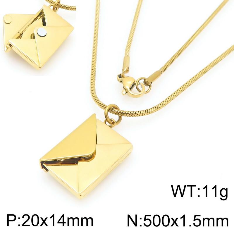 Stainless Steel Mini Book Locket Necklace for Women Men Envelope Locket Openable Pendant Jewelry Romantic Gift for Couples