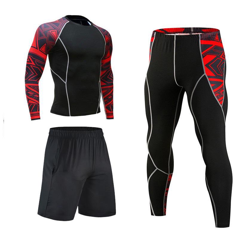 Men's Quick-Dry Sports Set: Long Sleeve Tights & Basketball Training Suit