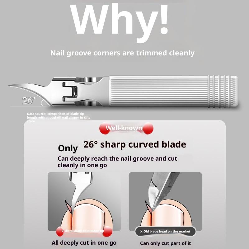 26° Slant Edge Nail Clipper Anti-Splash Cuticle Remover Professional Eagle Beak Oblique Toe Nail Trimmers Manicure Pedicure Tool