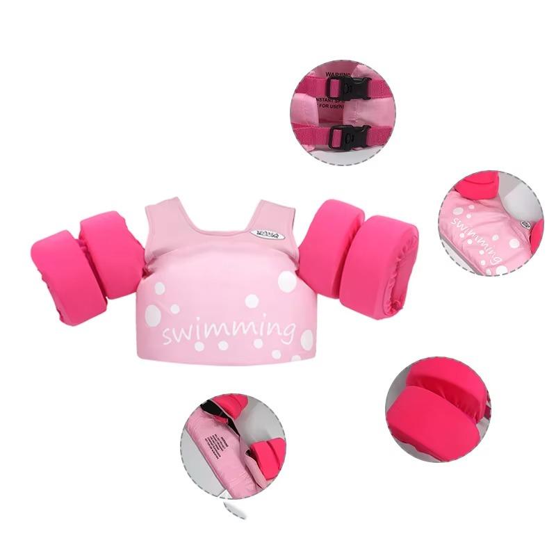 Children's Buoyancy Suit 1PCS Sleeve Kids Pearl Cotton Folded Arm Ring Beginner Swimming Training Swimsuit Vest