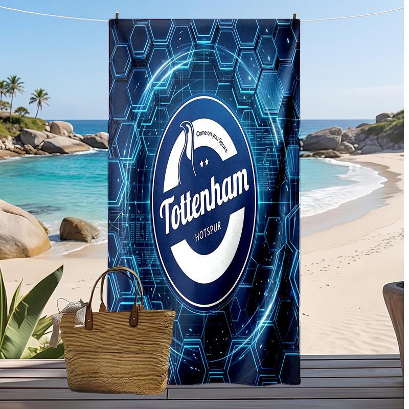 Tottenham Hotspur Printed Beach Towel Quick Dry Soft TowelPortable Large Rectangular Beach Blanket for Travel Swimming Pool