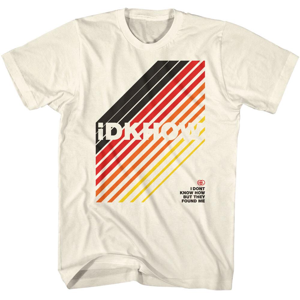 iDKHOW But They Found Me Diagonal Lines Men T Shirt Indie Pop Band Music Merch XXXXL