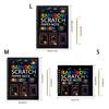 Portable Scratch Drawing Book Built in Colorful Pattern Twin Coil Binding Doodling Book for Children Adult Art Drawing