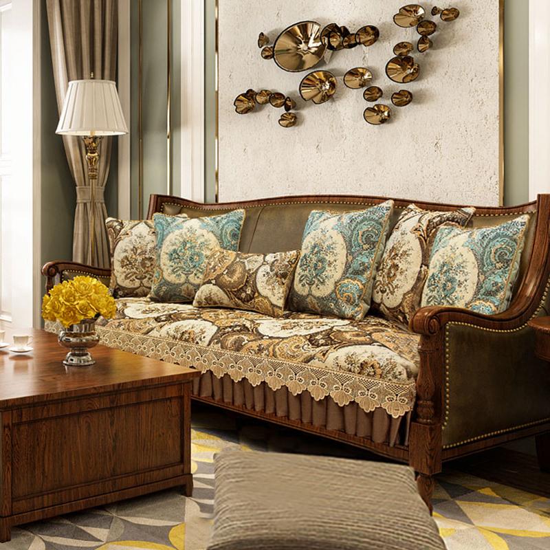 Non-Slip Sofa Covers for Living Room European Luxury Four Seasons Universal Sofa Cushion Sofa Towel Jacquard Decor Couch Cover