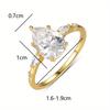 S925  Silver 2CT Teardrop Moissanite Ring Fine Jewelry Plated with 18k Gold Suitable for Gift Giving Anniversary