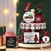 Christmas Decoration For Tiered Tray Christmas Table Sign Decor Tabletop Wooden  Indoor Winter Farm-house Home Party House Shelf Decoratio