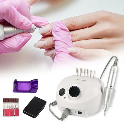 Yousheng Electric Nail Drill Machine High Speed Nail Polisher with 6 Grinding Heads for Manicure Pedicure Nail Care