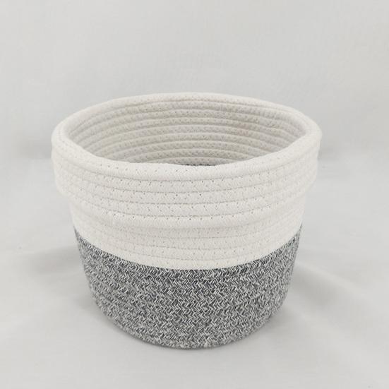Cotton Rope Basket Large Toys Storage Woven Basket Decorative Round Closet Organizer for Clothes Towels Blankets
