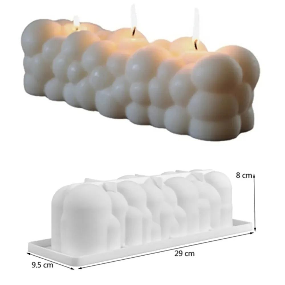 DIY New Cylindrical Tall Twirl Pillar Candle Mold Ribbed Aesthetic Twist Swirl Silicone Mould Geometric Striped Soy Wax Mold