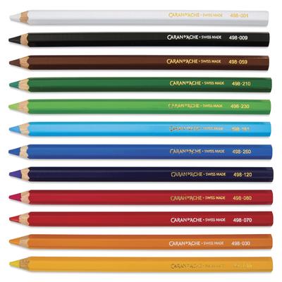 Swiss Color Maxi Water-Soluble Colored Pencils, 12 Colors, Paper Box, 0498-812, Art Supplies, Drawing Supplies