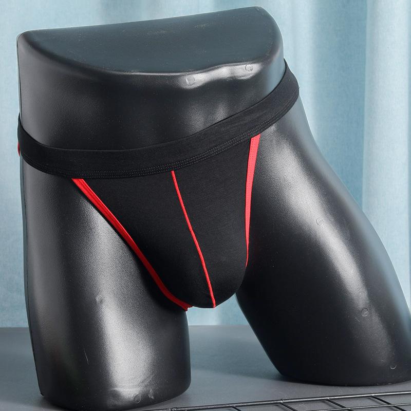 Men's Triangle Pants Men's Sexy Simple Sports Mid Waist Adult Solid Color Breathable U Convex