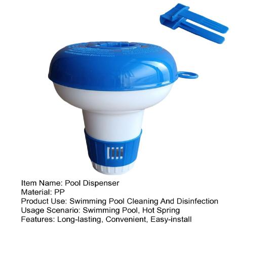 Pool Dispenser Chlorine Dispenser with Clip Bromine Tablet Dispenser Pool Chlorine Floater with Flow Vents Balanced Chemical Dispenser