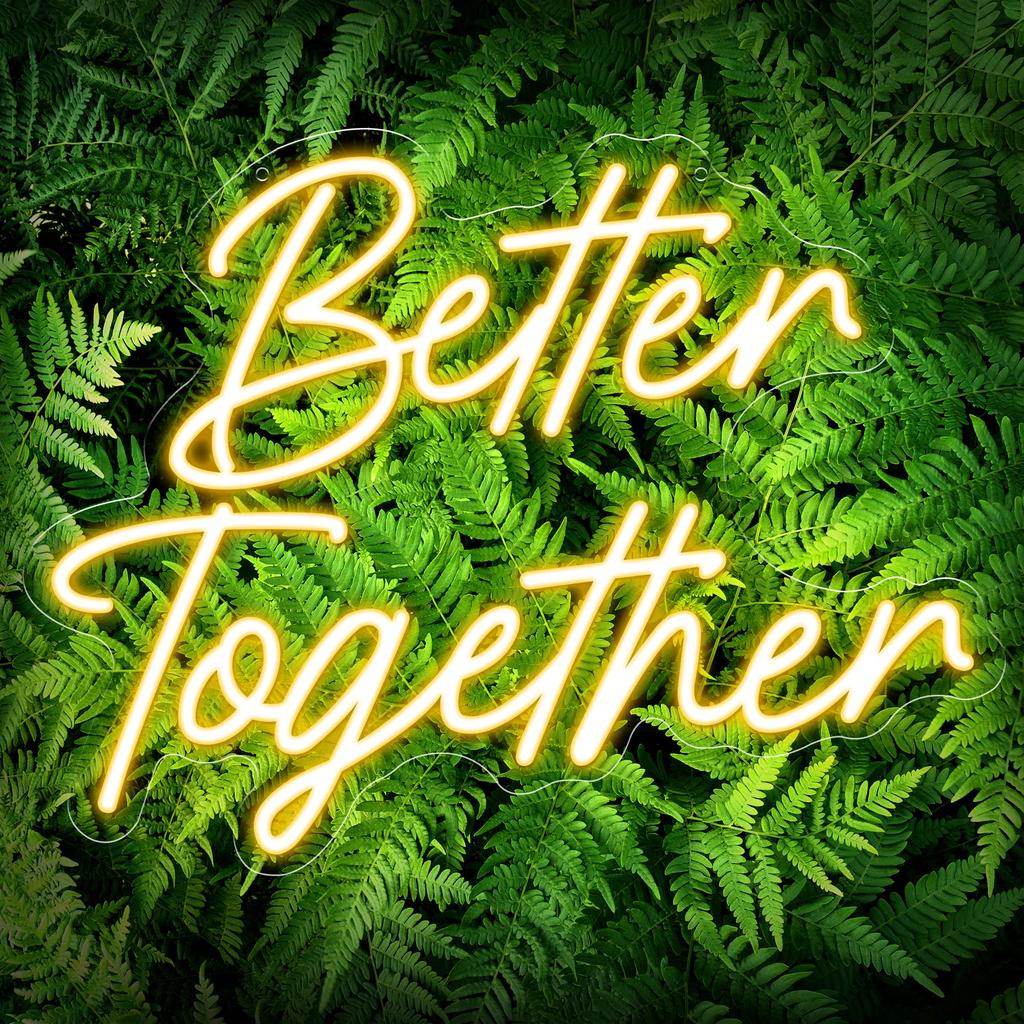 Better Together Neon Led Sign for Bedroom Wedding Decoration Just Married Neon Sign LED Lights Room Decor Mr And Mrs Neon Lights