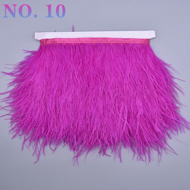 10 metrů barevná stuha z pštrosího peří 8-10 cm páska ozdoby šití kostým pštrosí peří ozdoba třásně sukně oblečení DIY dekor