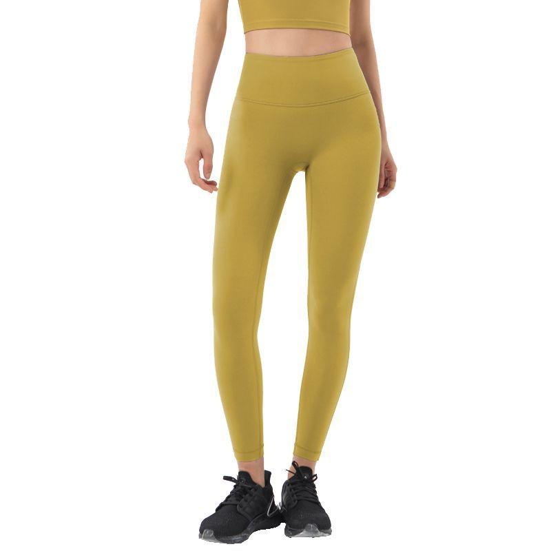 New T-line Nude Tight Yoga Pants Women's High Waist Hip Lift Peach Hip Sports Fitness Pants