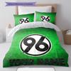 Hannover 96 Bettwäsche mit individuellem Namensmuster, Steppdecken-Set, Bettbezug, Kissenbezug, Heim-Geburtstagsgeschenk(1 Bettbezug + 2 Kissenbezüge, ohne Füllung)