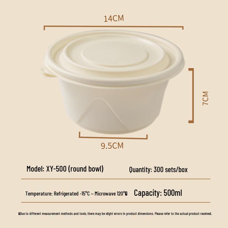 Biologisch abbaubare Take-away-Behälter aus Maisstärke mit Deckeln