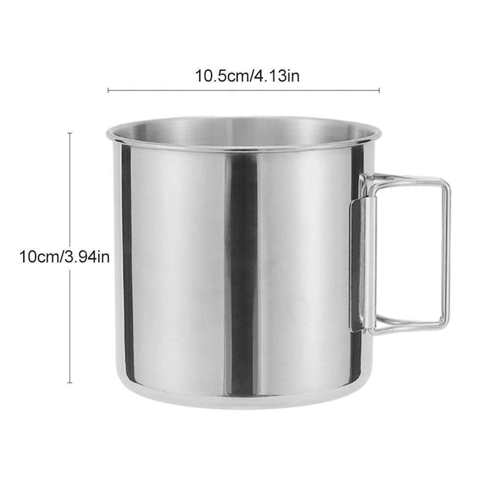 Camping Becher Edelstahl Kaffeetasse Tourist Geschirr Picknick Utensilien Outdoor Küche Ausrüstung Kochen Set Kochgeschirr Wandern