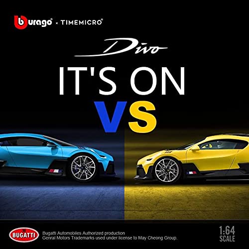 Time Micro Bburago BUGATTI DIVO Bugatti Divo gelbes Fertigprodukt × 1/64