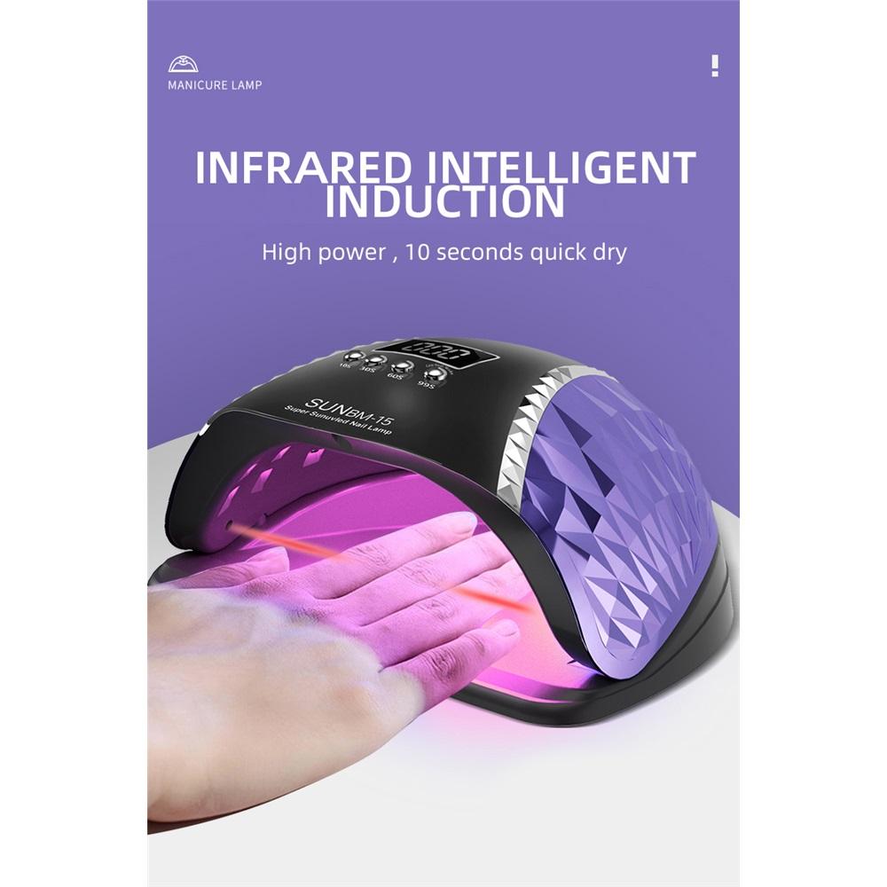 

УФ-светодиодная лампа для ногтей 66 светодиодов, сушилка для ногтей с автоматическим датчиком движения, профессиональная УФ-светильник для маникюрной лампы с лаком для ногтей EU фиолетовый