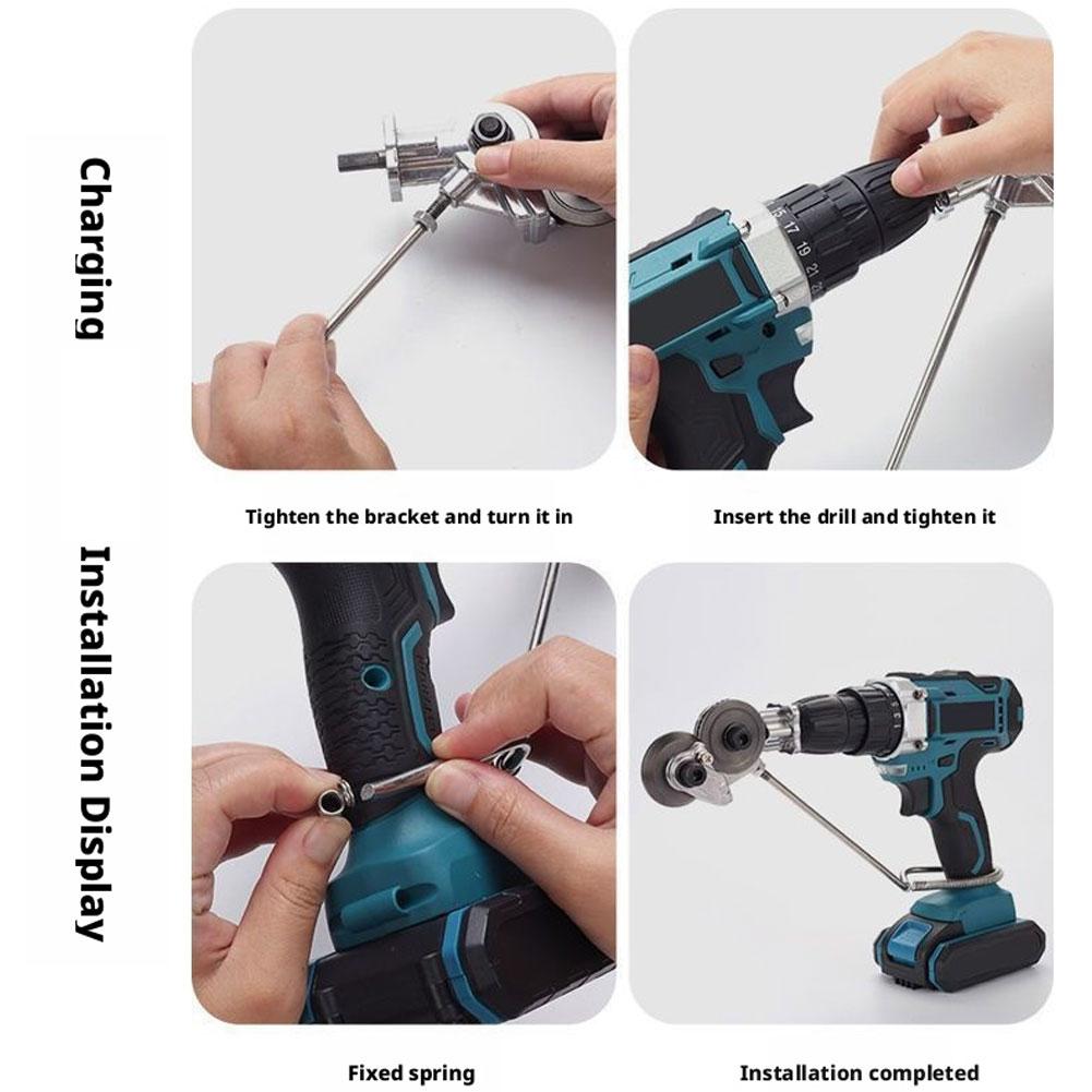 Herramienta de corte de chapa metálica portátil con punzón y tijera afilada, accesorio para taladro, cortador