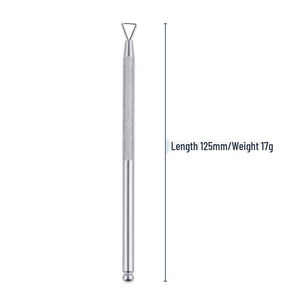 Double-Ended Stainless Steel Cuticle Pusher and Scraper for Nail Art