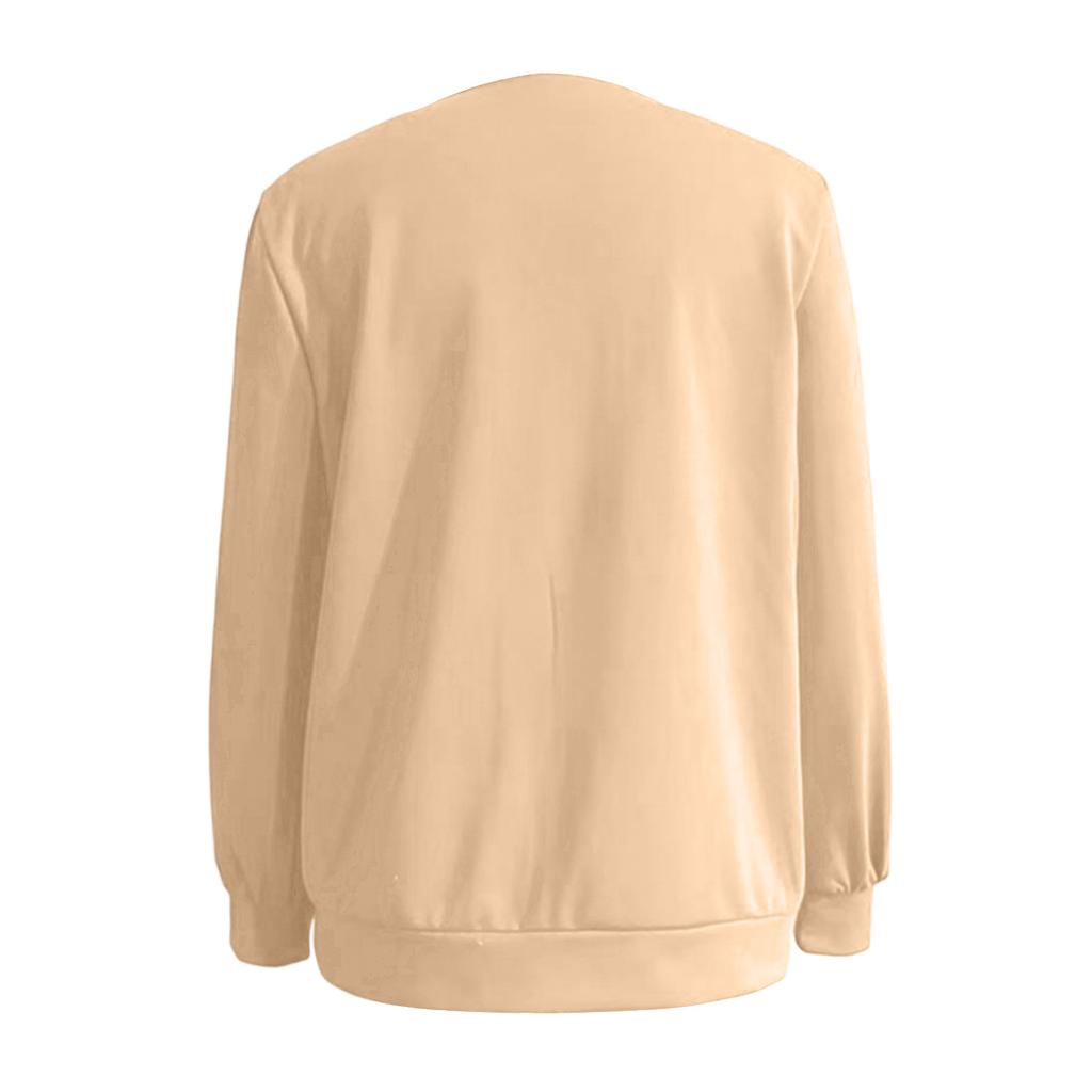Women's Casual V,neck Long,Sleeved Pullover Color Sweatshirt