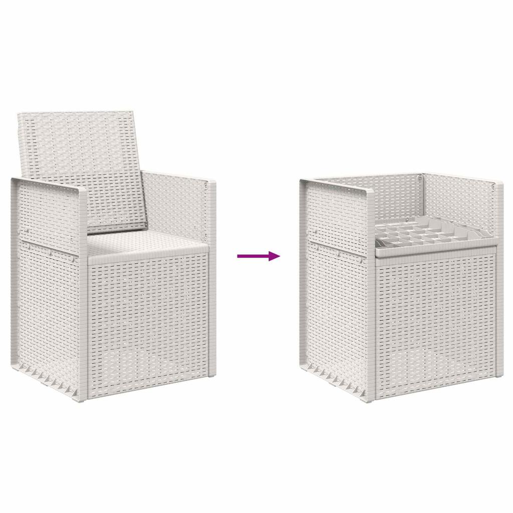Garden Dining Chairs 2 pcs White PP
