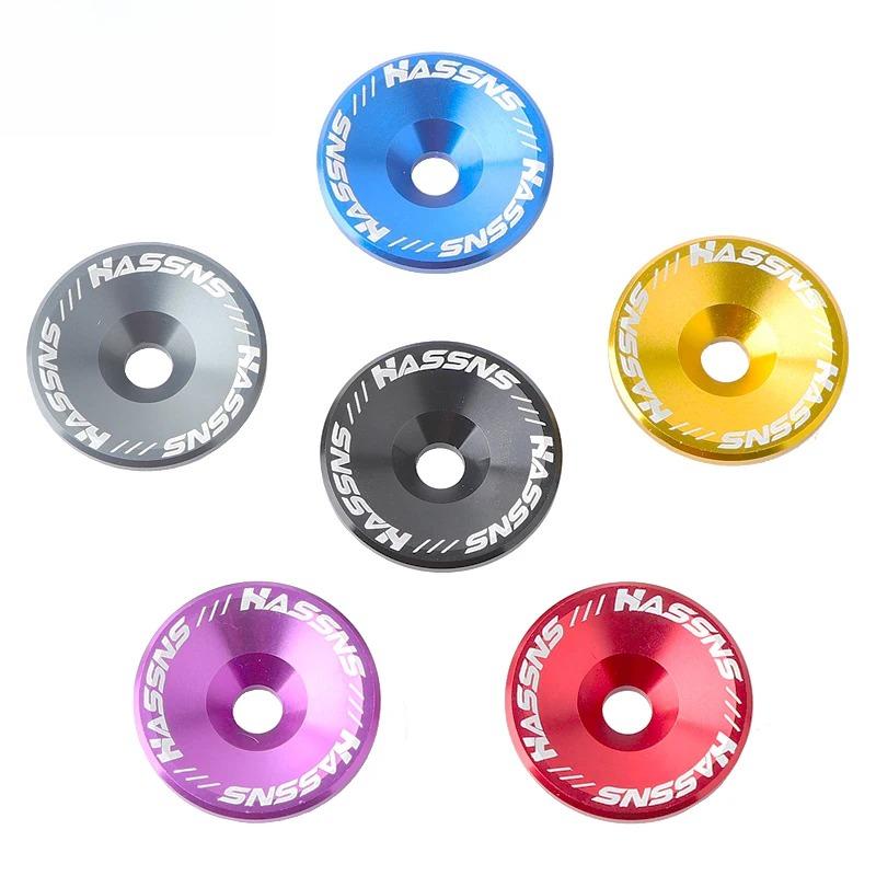 HASSNS Mtb Power Cap Stem Cap Bicycle Headset Top Cover For Mountain Road Bike Table Cover Aluminium Alloy Steering Series Top
