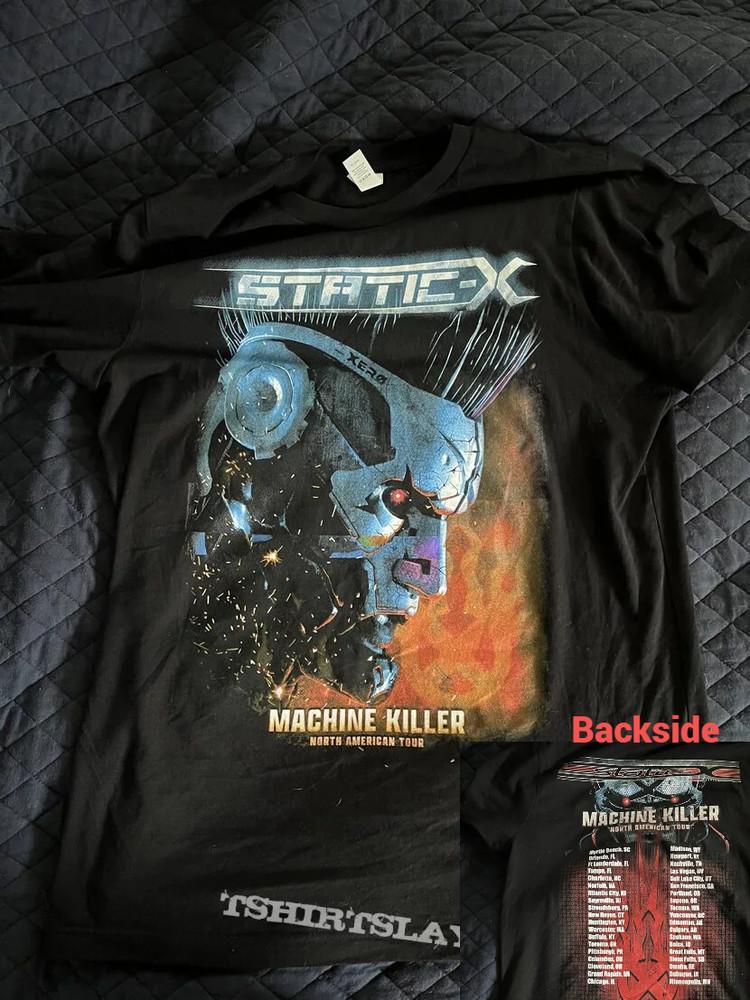 STATIC-X STATIC X MACHINE KILLER TOUR КОНЦЕРТНАЯ ФУТБОЛКА РАЗМЕР S-5XL Унисекс Футболка XL