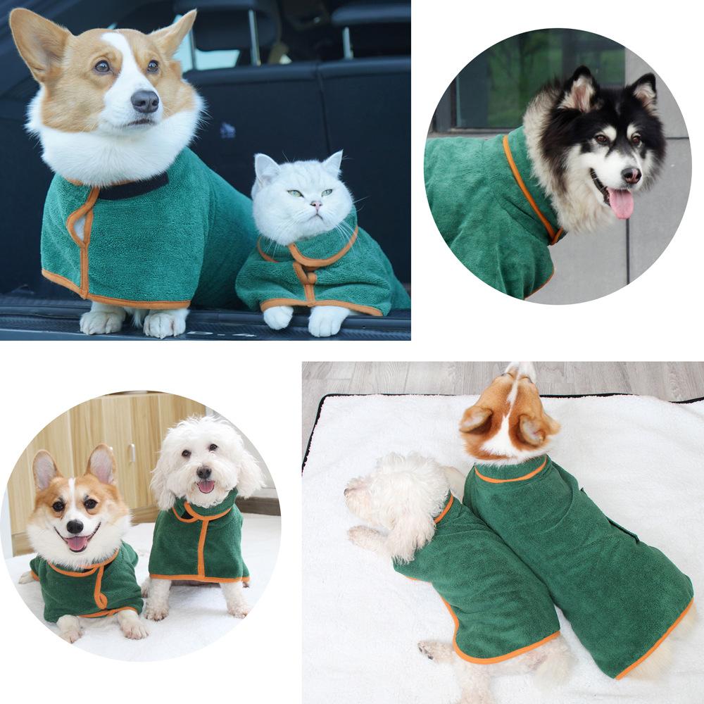 Pet Absorbent Bathrobe Microfiber Dog Quick-drying Bath Pet Products