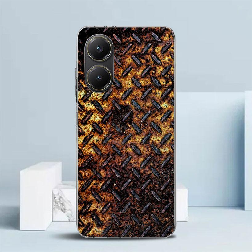 Vintage Industrial Style Rusty Pattern Soft Cover for Xiaomi Poco F7 Ultra X7 X6 X5 Pro M7 Phone Case Redmi 15 15C 13 13C 12 12C