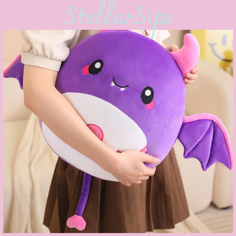 Purple Cartoon Bat Dumpling Plush Toy Cute Girl Children Halloween Gift Doll