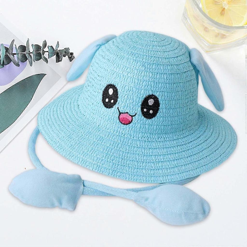 Bunny Ears Straw Hat Hat Cartoon Cute Comfortable Sun Protection Cute Children