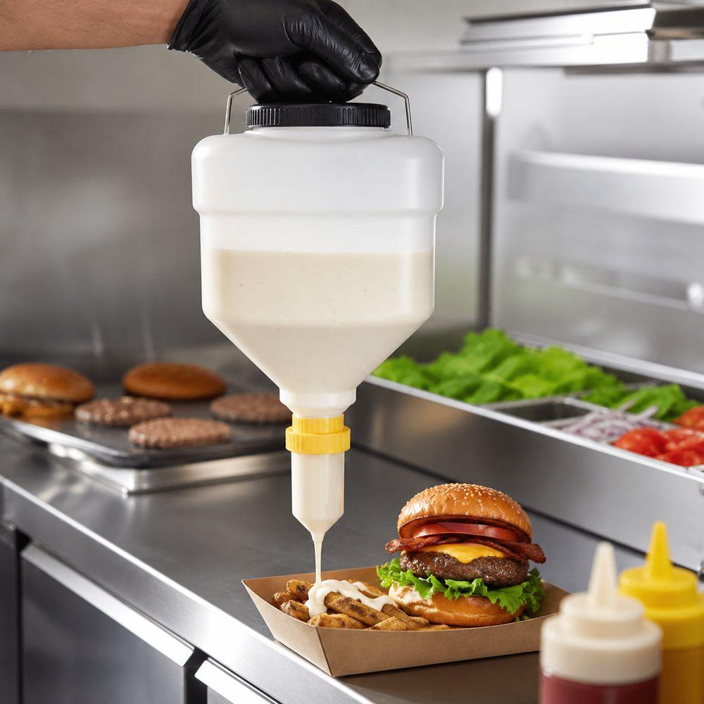 Hanging Design Sauce Squeezer Plastic Sauce Dispenser Enduring Salad Dressing Bottle For Hamburger