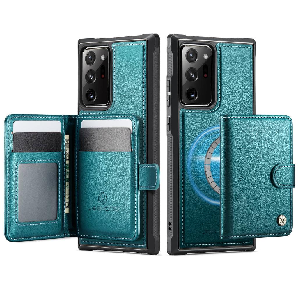 Brieftaschenhülle für Samsung Galaxy Note 20 Ultra 10 Plus, Premium 2-in-1 Abnehmbarer Magnetischer Kartenhalter, mit RFID-Schutzhülle