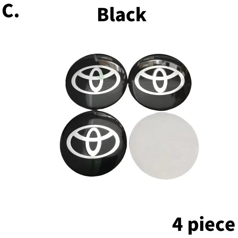 4pcs 56mm Aluminum Alloy logo Wheel Center Hub Cap Badge sticker For Toyota Prado Rav4 Yaris Hilux Prius Corolla Camry Accessory