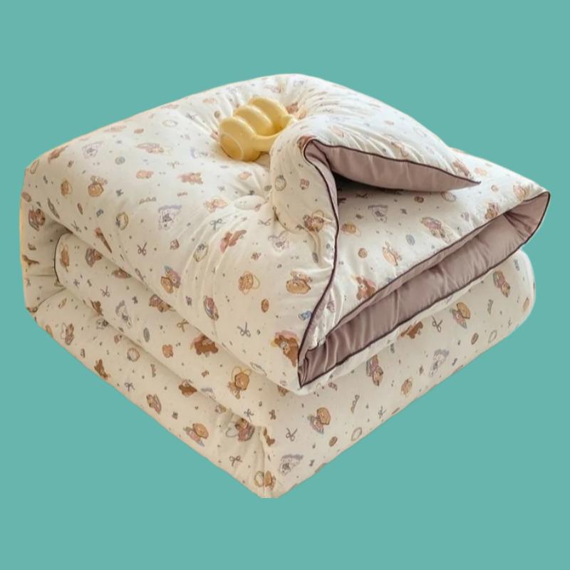 Printed Class A Raw Cotton Soybean Quilt Thickened Spring And Autumn Quilt Soybean Fiber Winter Quilt